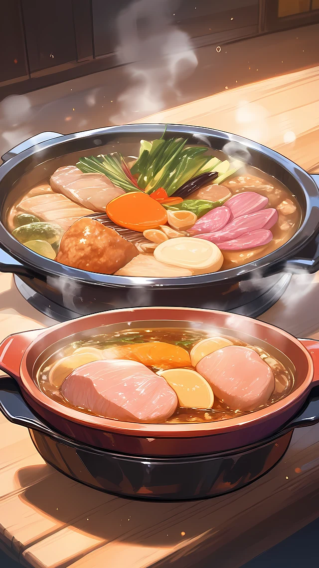anime wallpaper hotpot dinner — 1440×2560