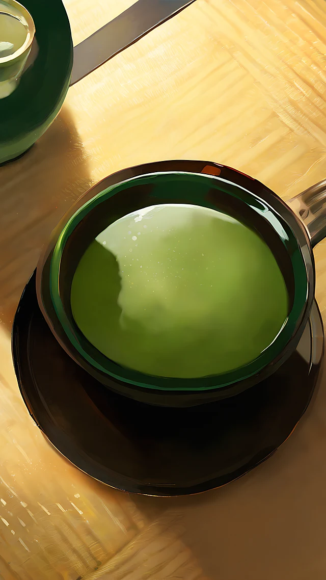 anime wallpaper matcha tea set — 1440×2560