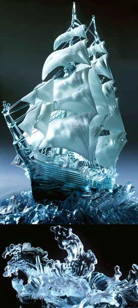 elegant fusion wallpaper — watercraft, ship, water, waves (free 4K phone download)