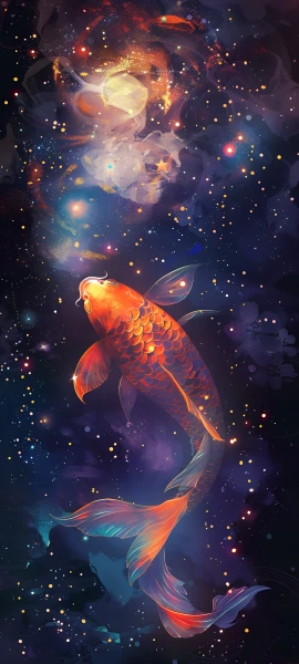 dreamy fusion wallpaper — fish, goldfish, star (sky), sky (free 4K phone download)