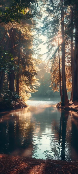serene fusion wallpaper — scenery, tree, nature, sunlight (free 4K phone download)