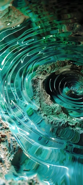 abstract fusion wallpaper — water, scenery, ripples, reflection (free 4K phone download)