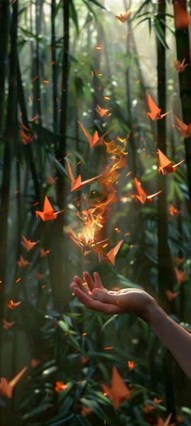 magical anime girl wallpaper — bamboo, nature, bamboo forest, forest (free 4K phone download)