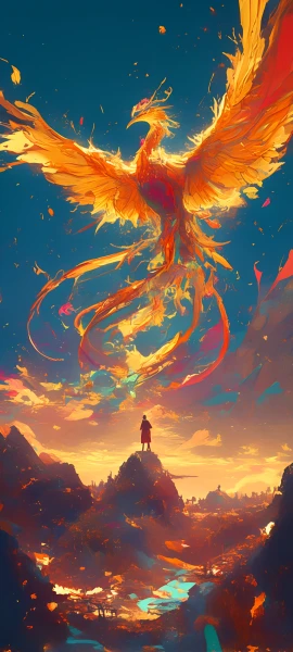 epic anime boy wallpaper — sky, scenery, bird, dragon (free 4K phone download)