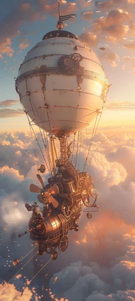 dreamy fusion wallpaper — cloud, sky, scenery, aircraft (free 4K phone download)