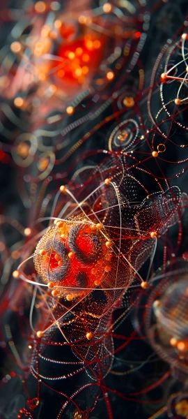 futuristic fusion wallpaper — red eyes (free 4K phone download)