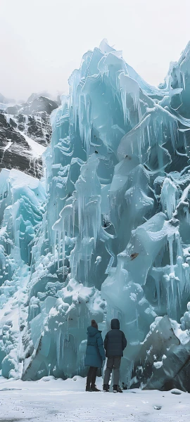 cool anime boy wallpaper — snow, scenery, ice, pants (free 4K phone download)