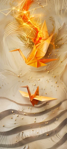 elegant fusion wallpaper — pokemon (creature), star (symbol), origami (free 4K phone download)