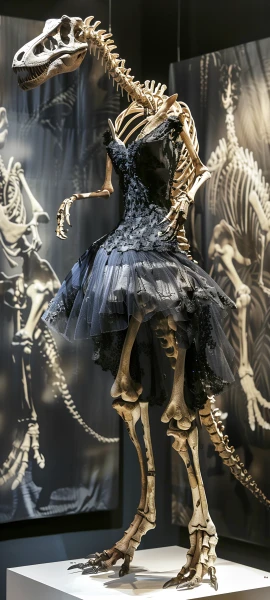 gothic anime girl wallpaper — skeleton, dress, bone, blue dress (free 4K phone download)