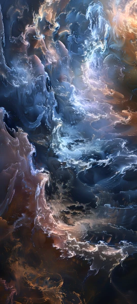 dreamy fusion wallpaper — waves, scenery, water, ocean (free 4K phone download)