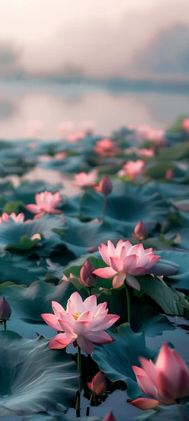 serene fusion wallpaper — flower, lotus, pink flower, water (free 4K phone download)