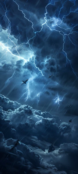 dramatic fusion wallpaper — storm, cloud, lightning, rain (free 4K phone download)