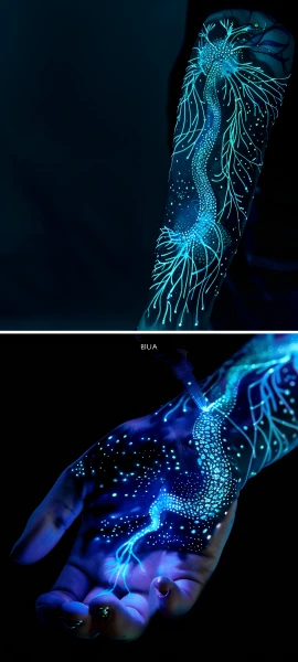 futuristic fusion wallpaper — glowing, black background, animal (free 4K phone download)