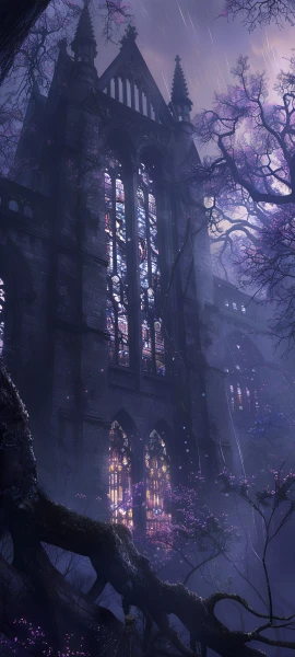 gothic fusion wallpaper — scenery, tree, night, sky (free 4K phone download)