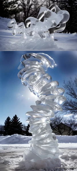 futuristic fusion wallpaper — tree, snow, sky, winter (free 4K phone download)