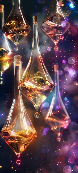 elegant fusion wallpaper — still life, light particles, bokeh, lens flare (free 4K phone download)