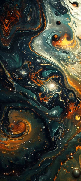 abstract fusion wallpaper — glowing, water (free 4K phone download)