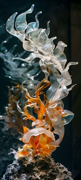 elegant fusion wallpaper — fish, goldfish, animal focus, koi (free 4K phone download)