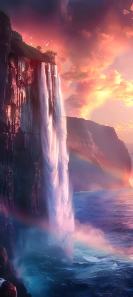 dreamy fusion wallpaper — scenery, cloud, water, sky (free 4K phone download)