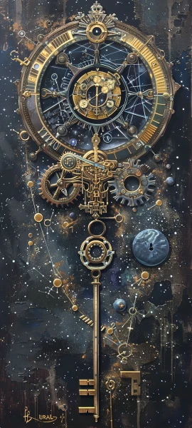 magical fusion wallpaper — gears, constellation, scenery, star (sky) (free 4K phone download)