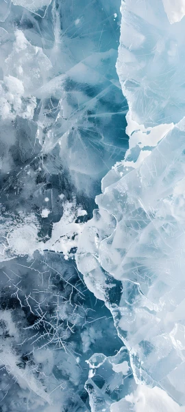 cool anime girl wallpaper — blue theme, ice, scenery (free 4K phone download)