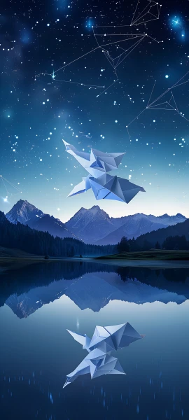magical fusion wallpaper — sky, star (sky), pokemon (creature), reflection (free 4K phone download)