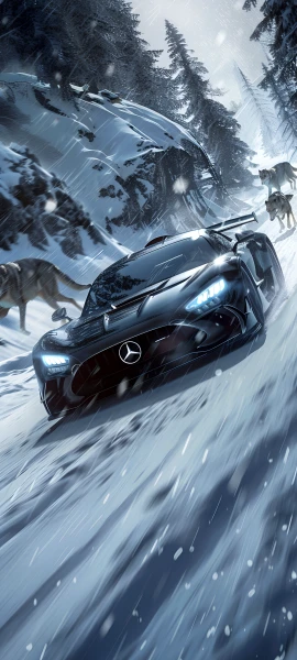 epic fusion wallpaper — car, motor vehicle, vehicle focus, snow (free 4K phone download)