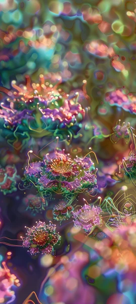 painterly fusion wallpaper — pokemon (creature), flower, colorful (free 4K phone download)