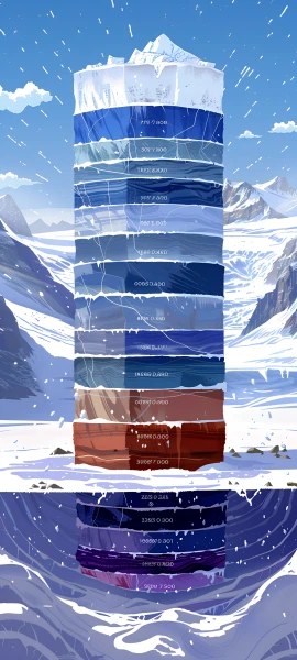 painterly fusion wallpaper — snow, sky, scenery, mountain (free 4K phone download)