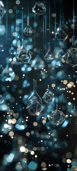 festive fusion wallpaper — bokeh, blue theme, scenery, dark (free 4K phone download)