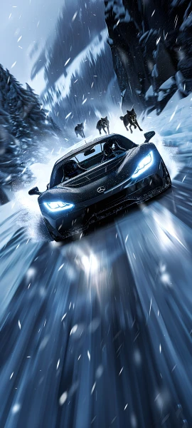 epic fusion wallpaper — car, motor vehicle, vehicle focus, snow (free 4K phone download)
