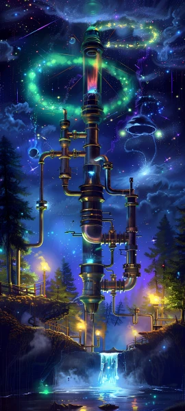 magical fusion wallpaper — scenery, star (sky), tree, sky (free 4K phone download)