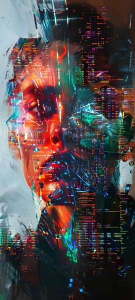 futuristic fusion wallpaper — city, science fiction, cityscape, skyscraper (free 4K phone download)