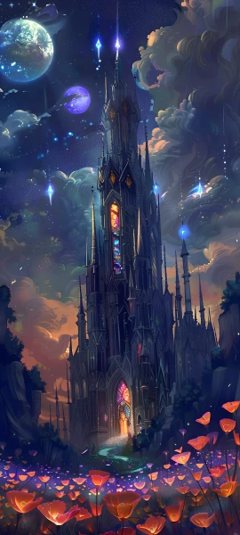 gothic fusion wallpaper — scenery, cloud, sky, castle (free 4K phone download)