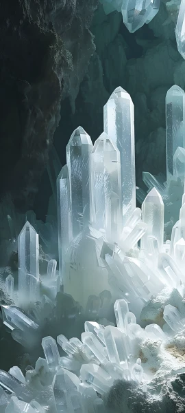 magical fusion wallpaper — scenery, crystal, ice, cave (free 4K phone download)