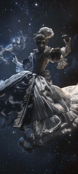 gothic anime girl wallpaper — gloves, dress, star (sky), space (free 4K phone download)