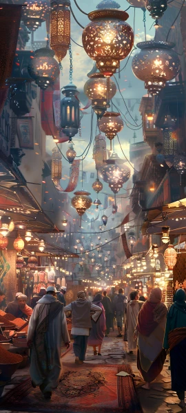 magical fusion wallpaper — paper lantern, lantern, multiple boys, scenery (free 4K phone download)