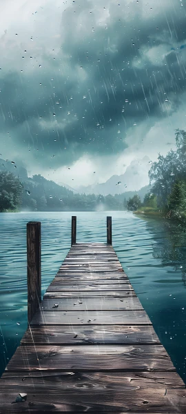 serene fusion wallpaper — rain, scenery, cloud, sky (free 4K phone download)