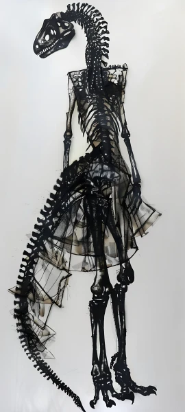 gothic fusion wallpaper — skeleton, monster, simple background, spine (free 4K phone download)