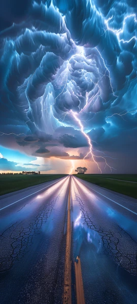 epic fusion wallpaper — cloud, sky, lightning, scenery (free 4K phone download)