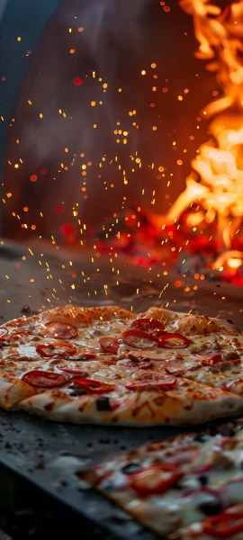 epic fusion wallpaper — pizza, food, fire, food focus (free 4K phone download)