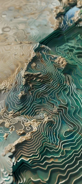 abstract fusion wallpaper — waves, water, ocean, from above (free 4K phone download)