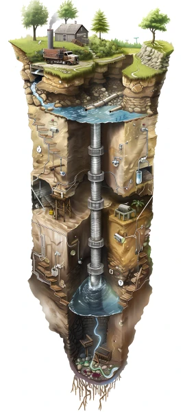 futuristic fusion wallpaper — tree, water, house, stairs (free 4K phone download)