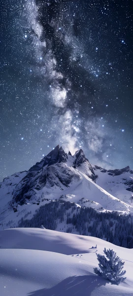 epic fusion wallpaper — sky, star (sky), snow, scenery (free 4K phone download)