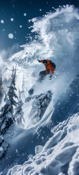 epic anime boy wallpaper — snow, scenery, tree, sky (free 4K phone download)