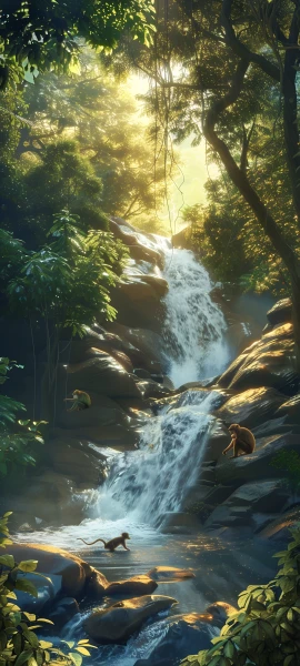 serene fusion wallpaper — nature, scenery, water, tree (free 4K phone download)