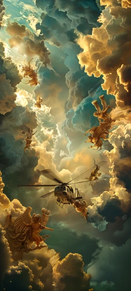epic fusion wallpaper — cloud, sky, aircraft, multiple boys (free 4K phone download)