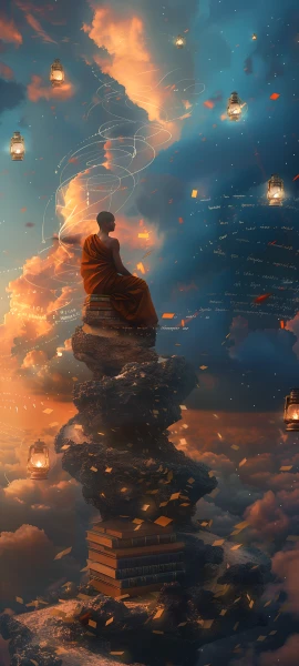 epic anime boy wallpaper — cloud, sky, scenery, lantern (free 4K phone download)