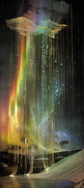 futuristic fusion wallpaper — scenery, sky, rain, star (sky) (free 4K phone download)