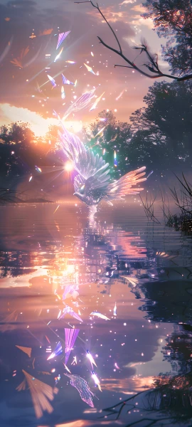 magical fusion wallpaper — tree, scenery, reflection, sky (free 4K phone download)